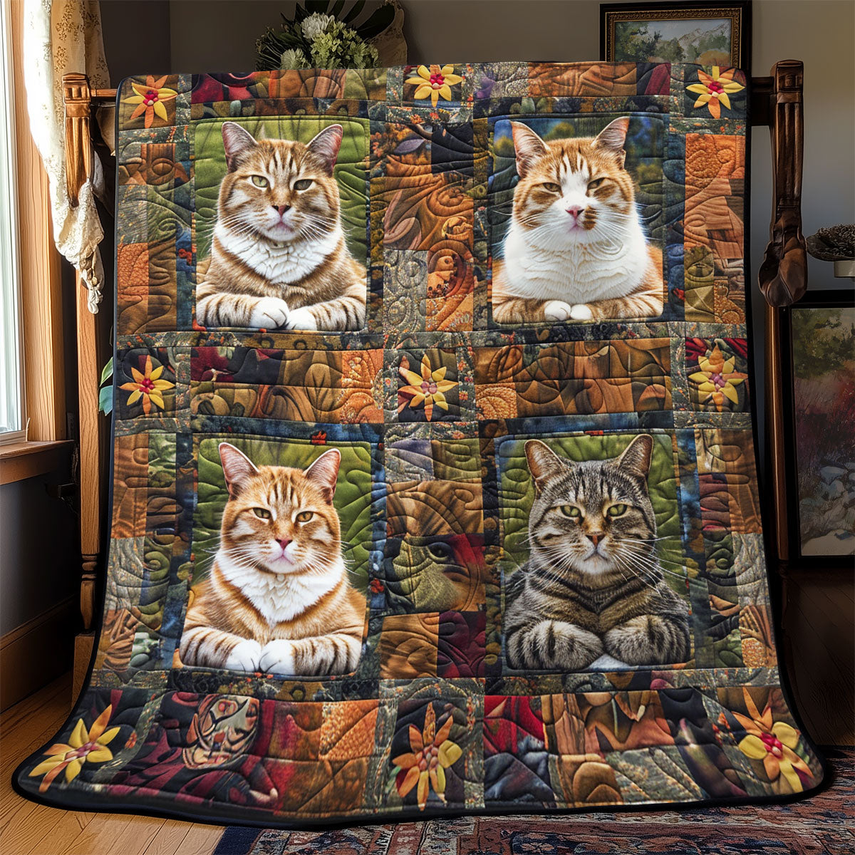 Judgmental Cats WN2208017CL Quilt
