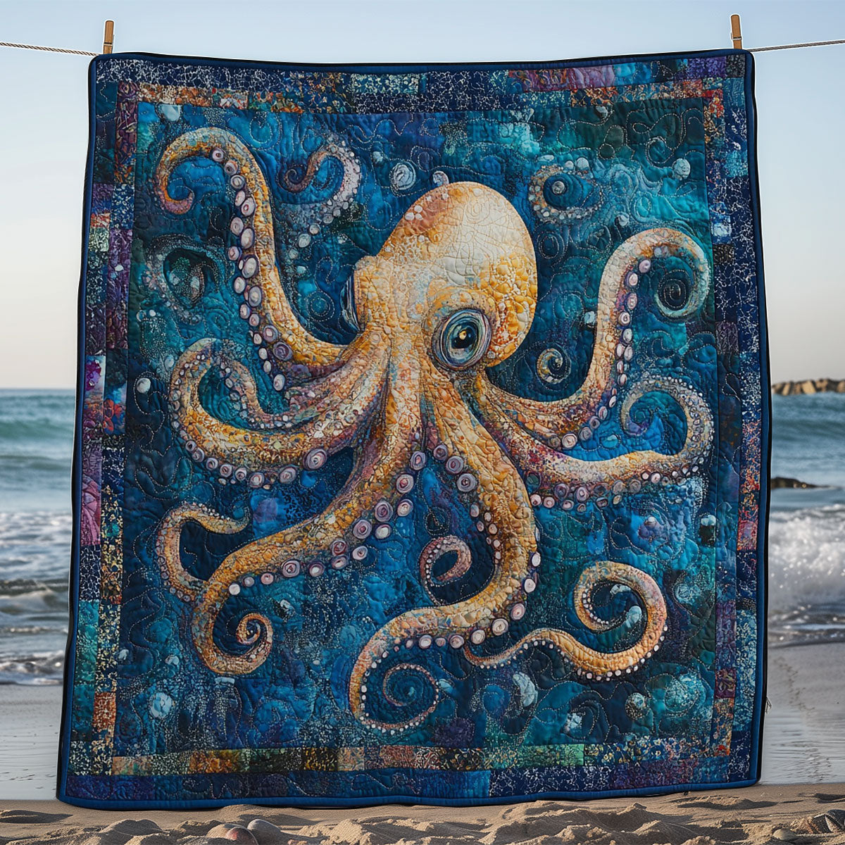 Jumping Octopus WM2308014CL Quilt