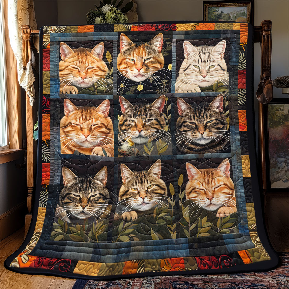 Lovable Cats Wrap WN2208019CL Quilt