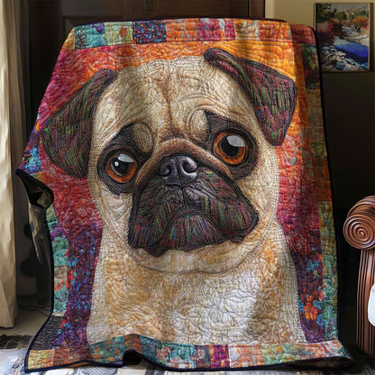 Lovable Pug WN0508017CL Quilt