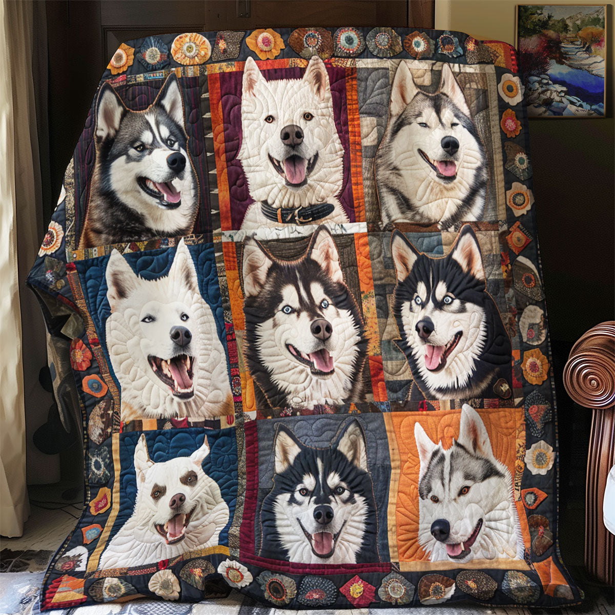 Loveable Husky SR0908021CL Quilt