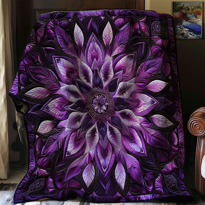 Mandala Purple Flower WM0509018CL Quilt
