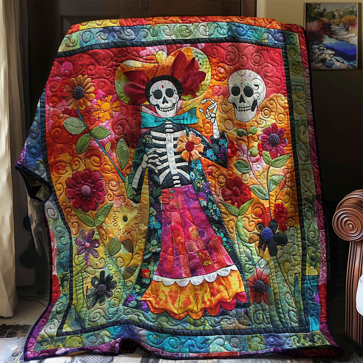 Marigold Skull Maiden WN0908103CL Quilt