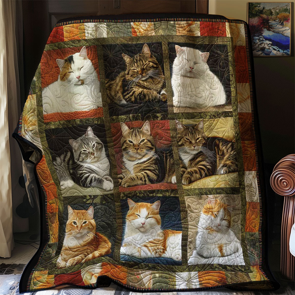 Mellow Slumbers Cats WN1508081CL Quilt