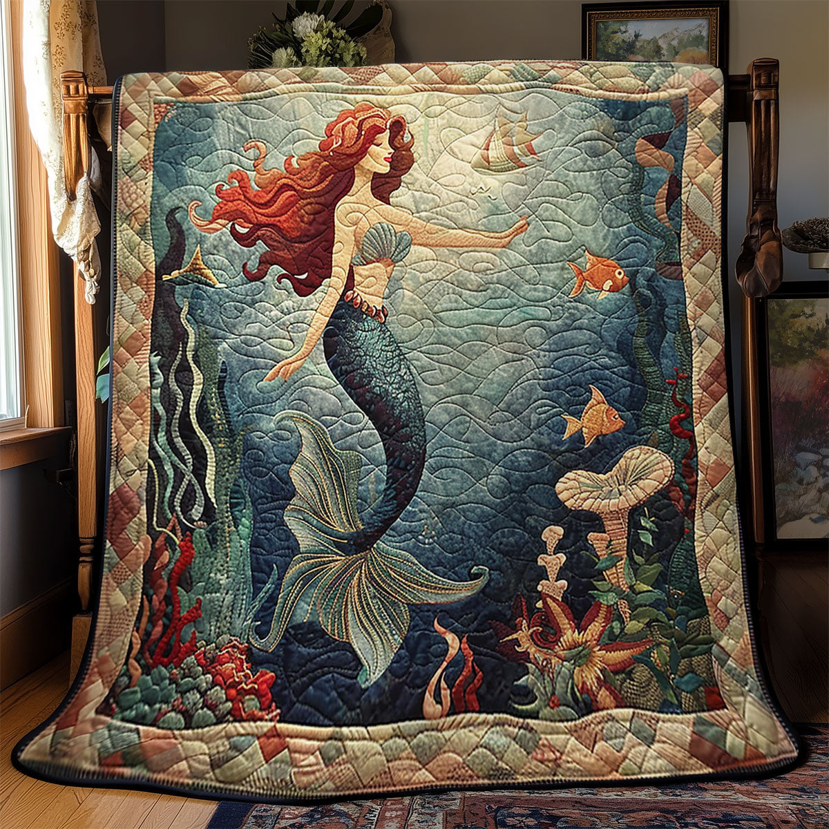 Mermaid Glimmer WN2208151CL Quilt