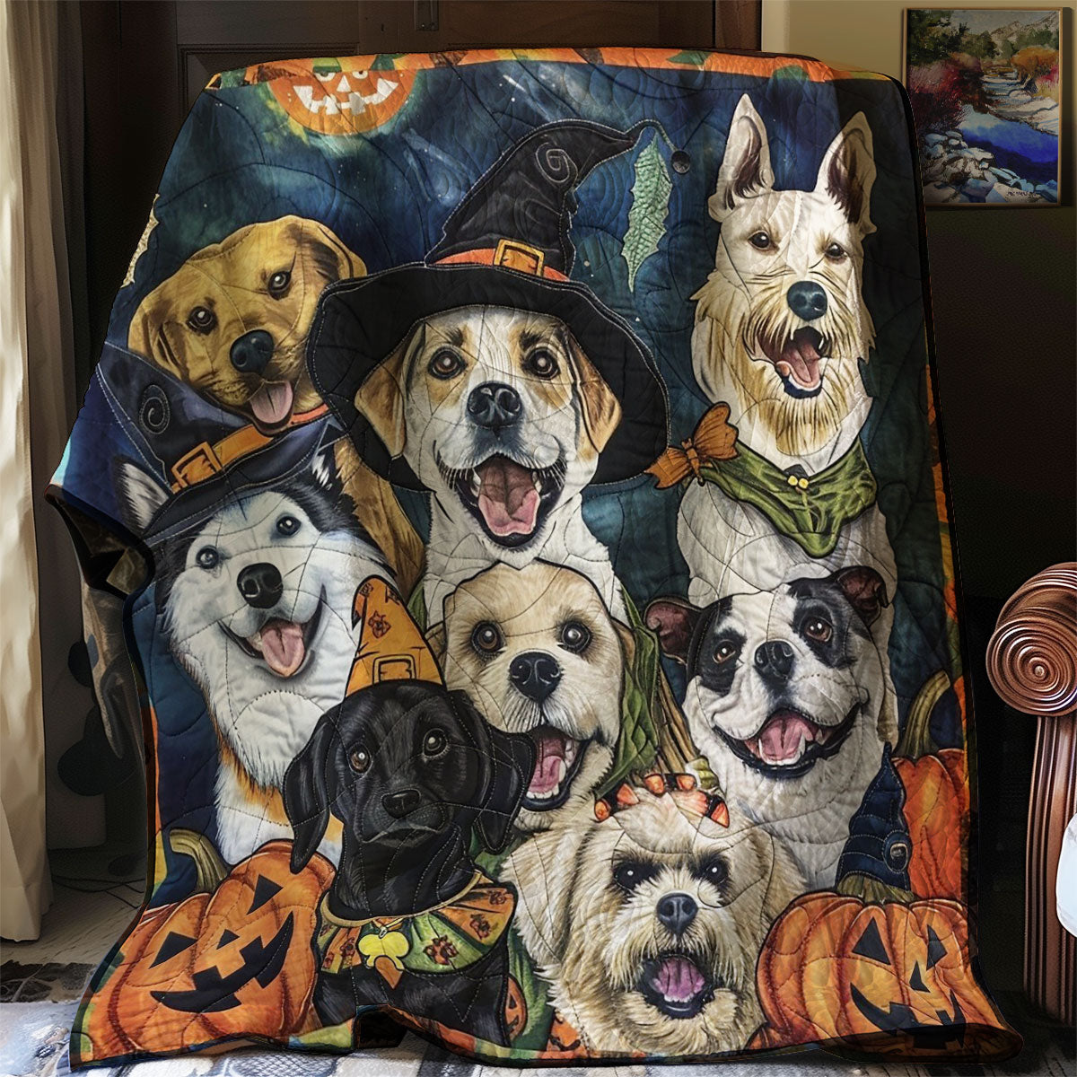 Mischievous Dogs WM2308052CL Quilt