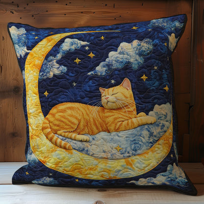 Moon Lying Cat WM0208157CL Quilt Pillow Case