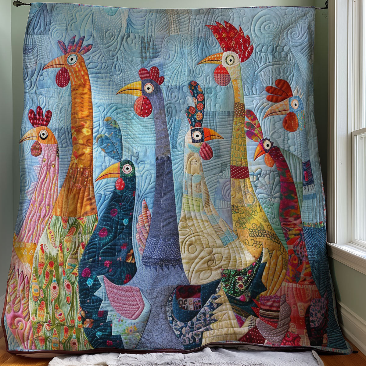 Morning Chickens WM3007001CL Quilt