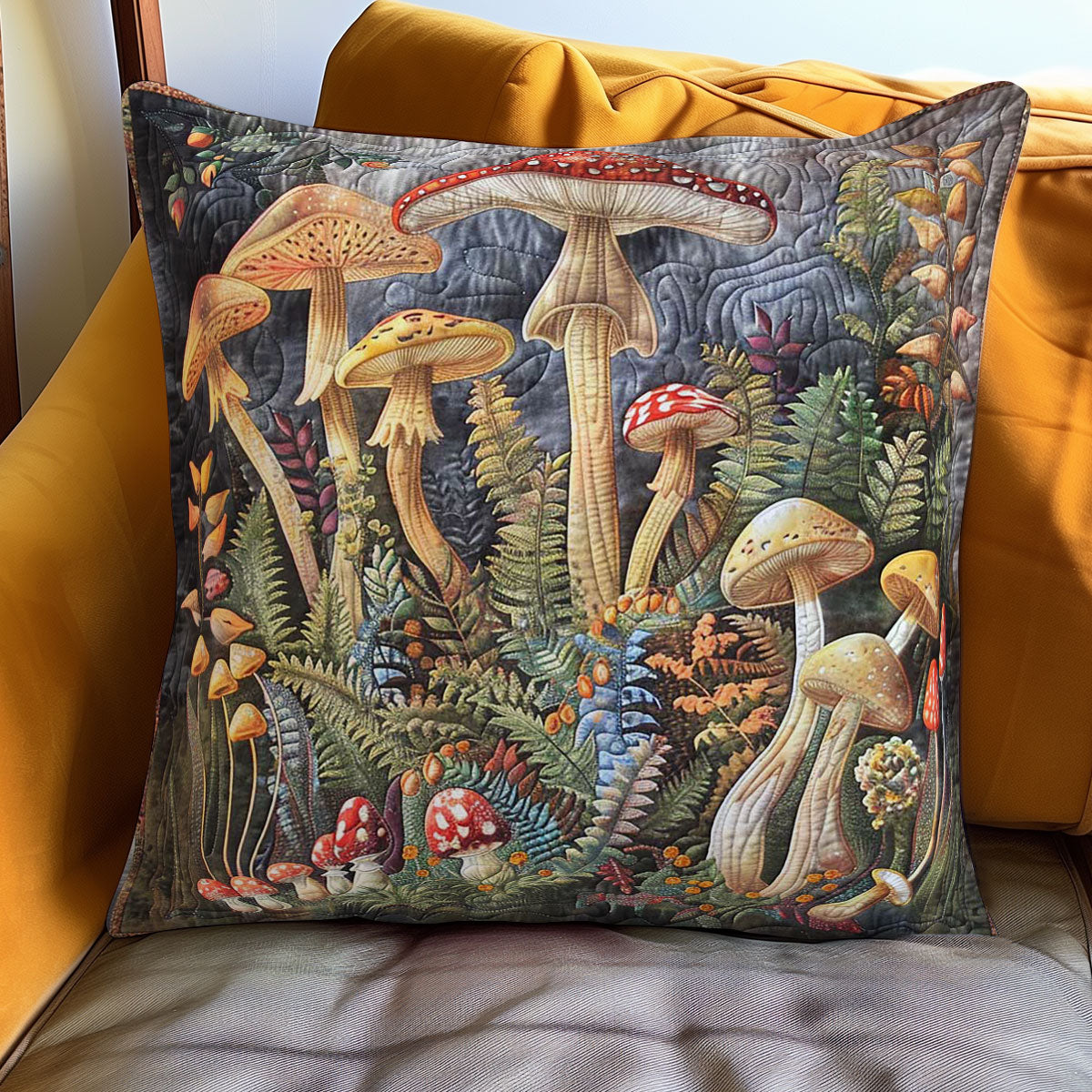 Mushroom Grove WN3007073CL Quilt Pillow Case