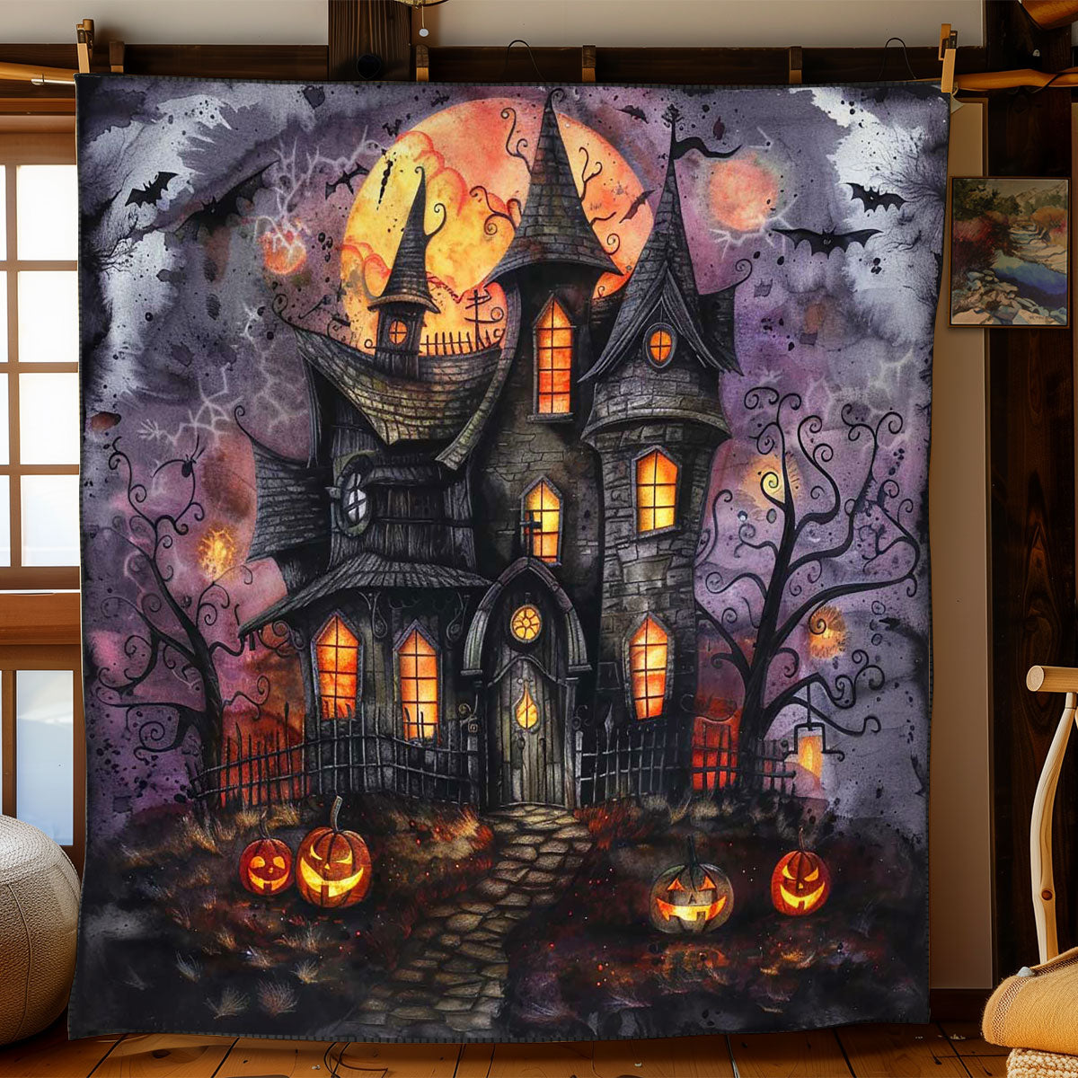 Mysterious Halloween Castle WN1908104CL Quilt