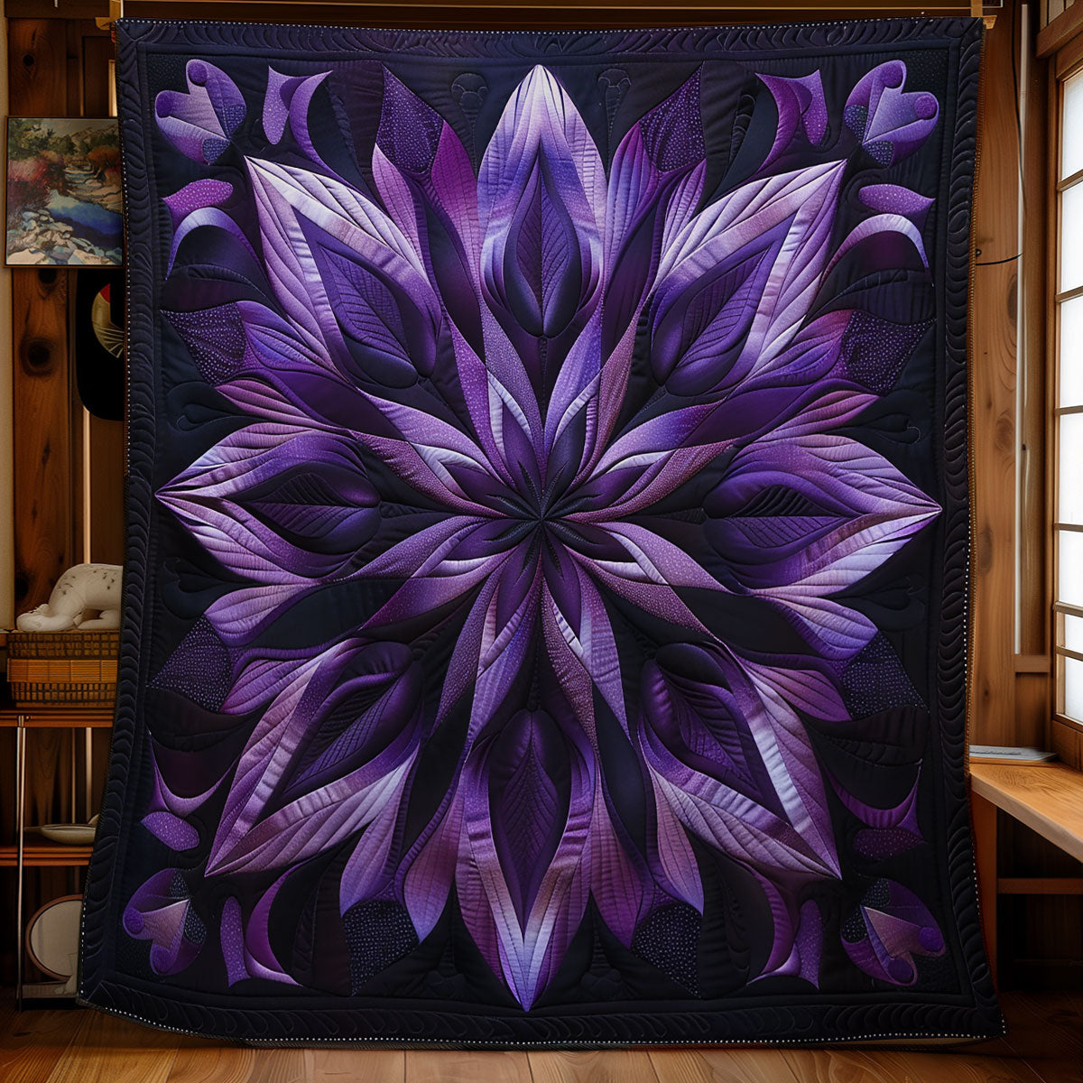 Mystic Purple Flower SR1608018CL Quilt