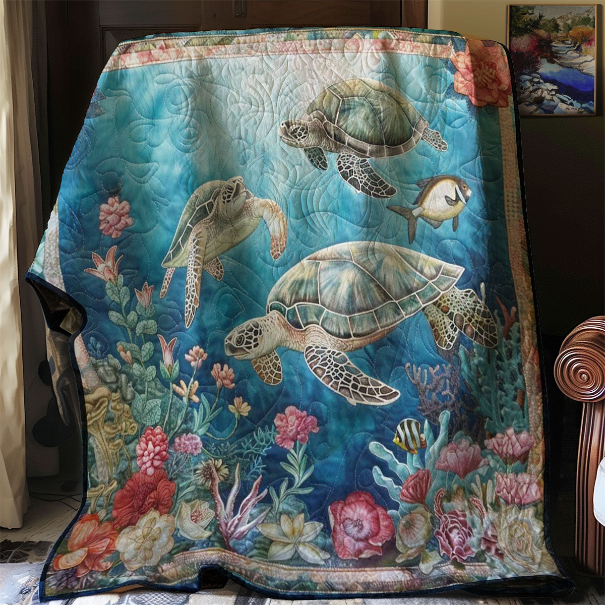 Mystic Turtle Reef Throw WN1008018CL Quilt