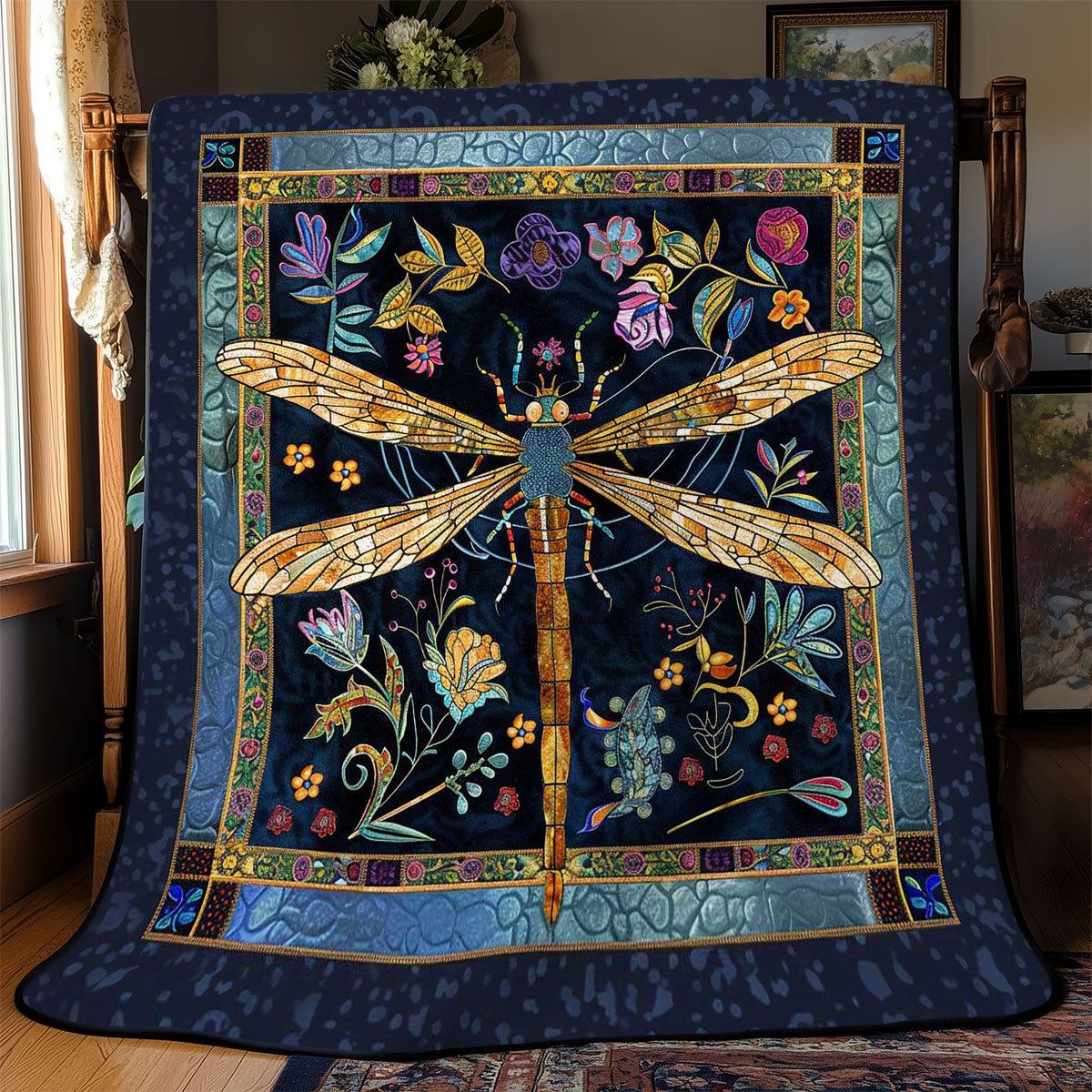 Mystical Dragonfly Garden WN2808034CL Quilt