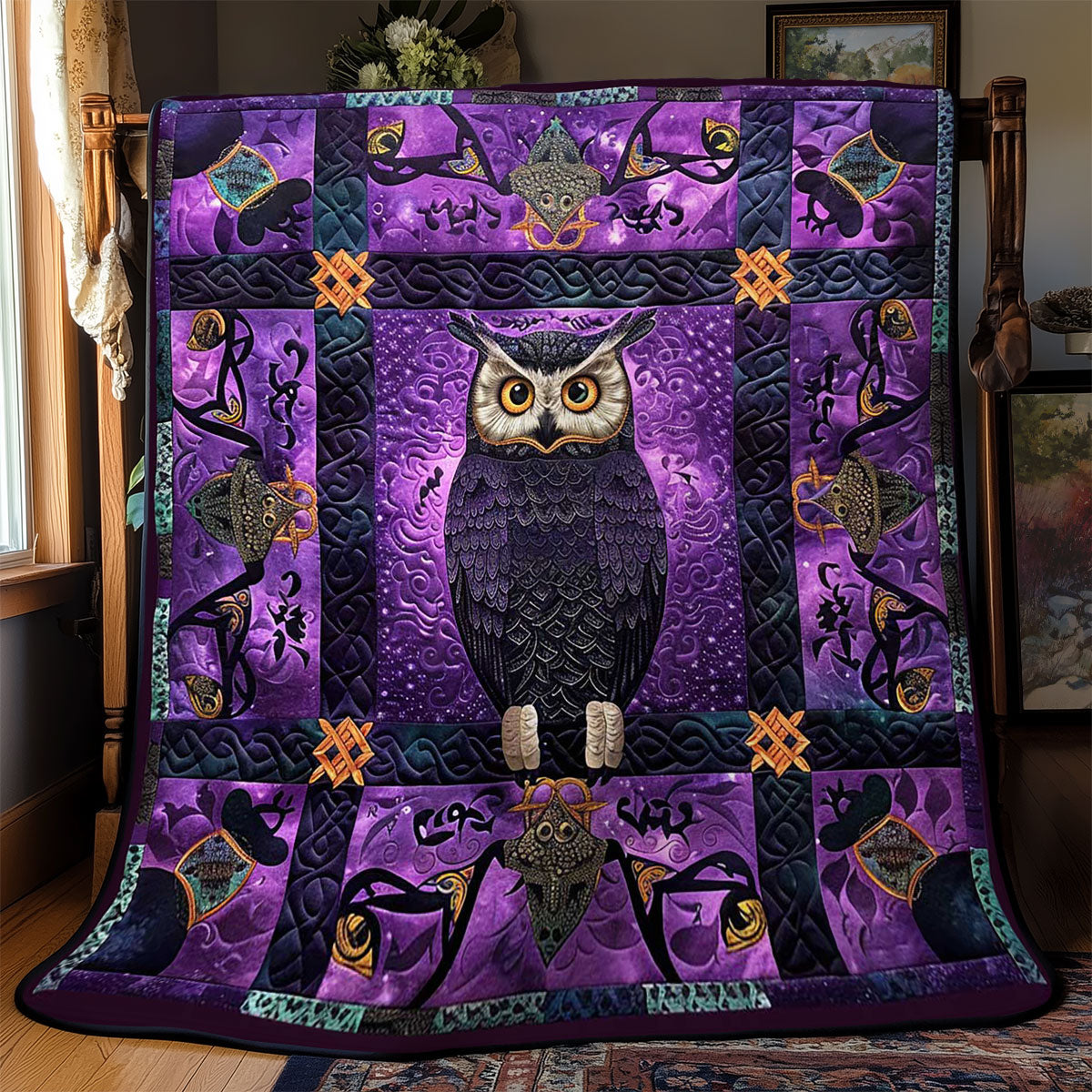 Mystical Owl Night WN2408169CL Quilt
