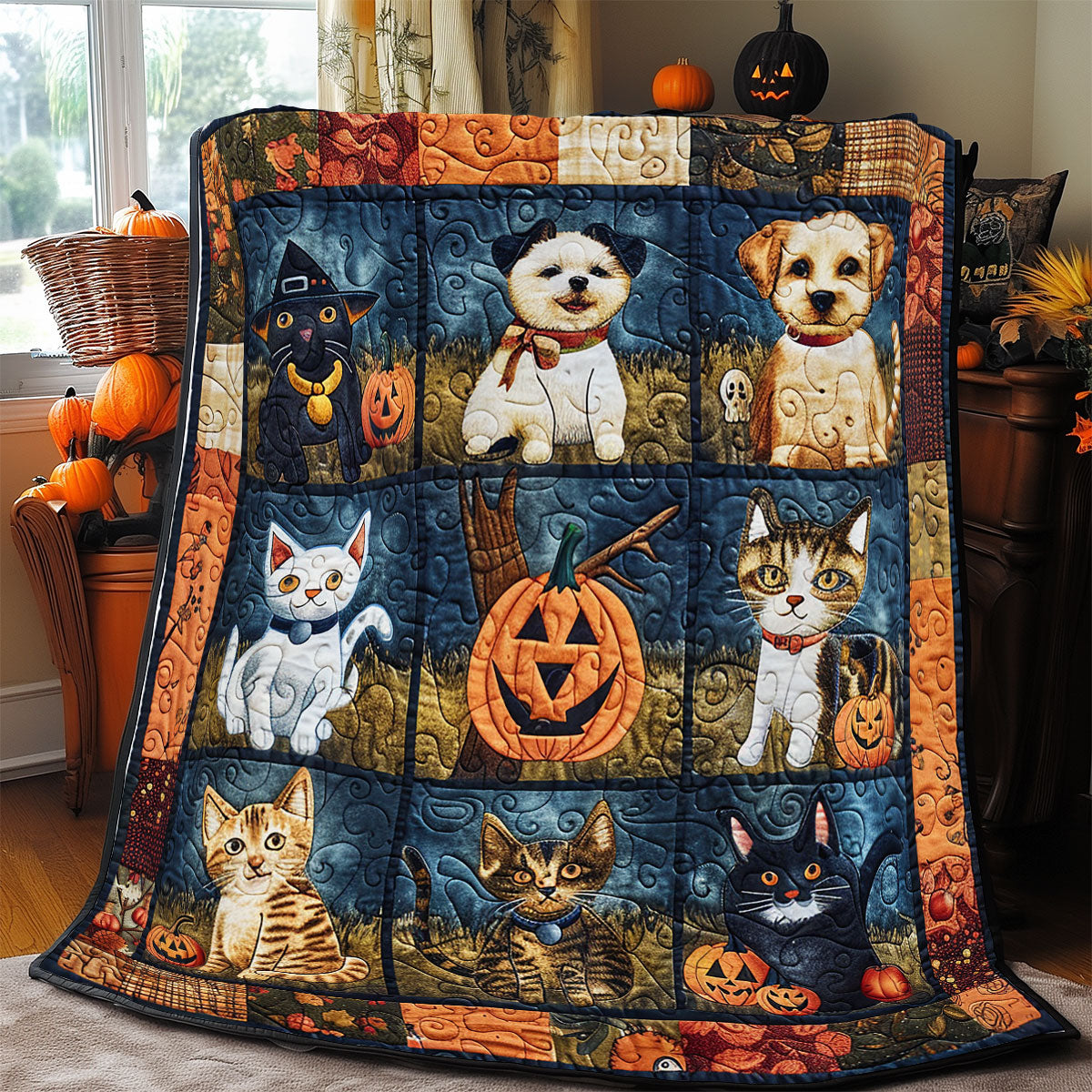 Night Of Cat And Dog SR2108008CL Quilt