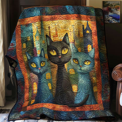 Noir Feline Throw WN1008068CL Quilt