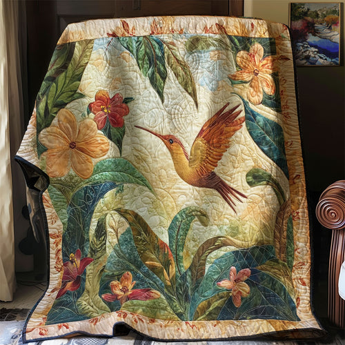 Orange Hummingbirds WM0208034CL Quilt