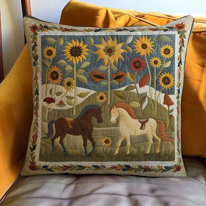 Pair Of Horses WN3007080CL Quilt Pillow Case