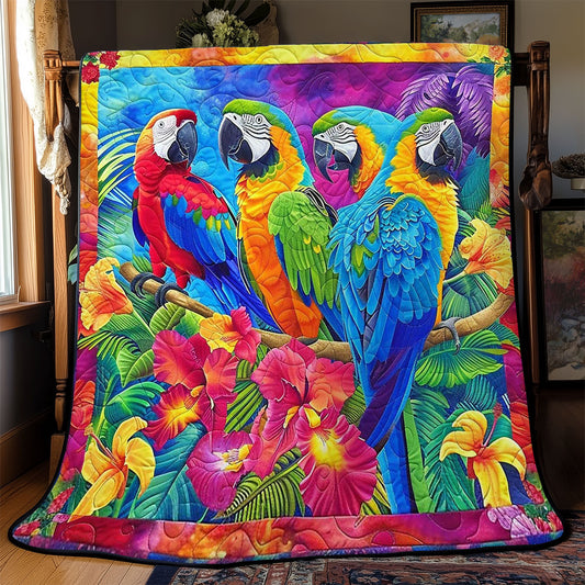 Parrots' Floral Fiesta WN2408071CL Quilt