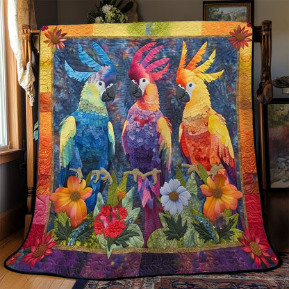 Parrots' Rainbow Oasis WN2408111CL Quilt