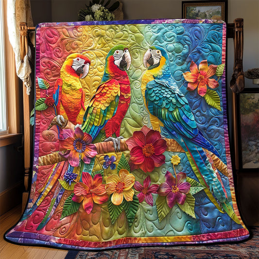 Parrots' Tropical Bloom WN2408075CL Quilt