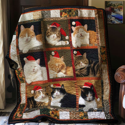 Peaceful Christmas Cats WN1508109CL Quilt