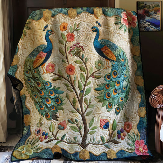 Peafowl's Blooming Grace WN1608035CL Quilt