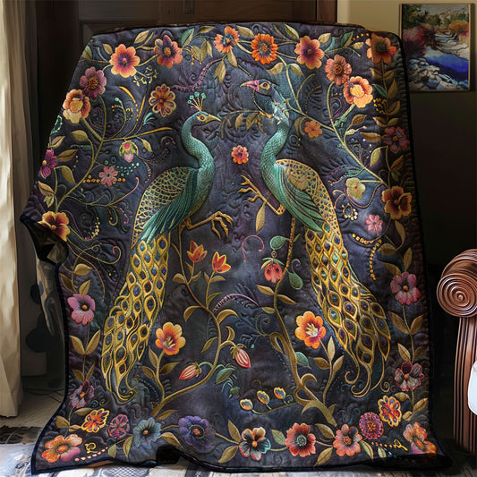 Peafowl's Floral Elegance WN1608030CL Quilt