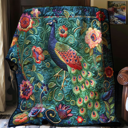 Peafowl's Petal Parade WN1608033CL Quilt