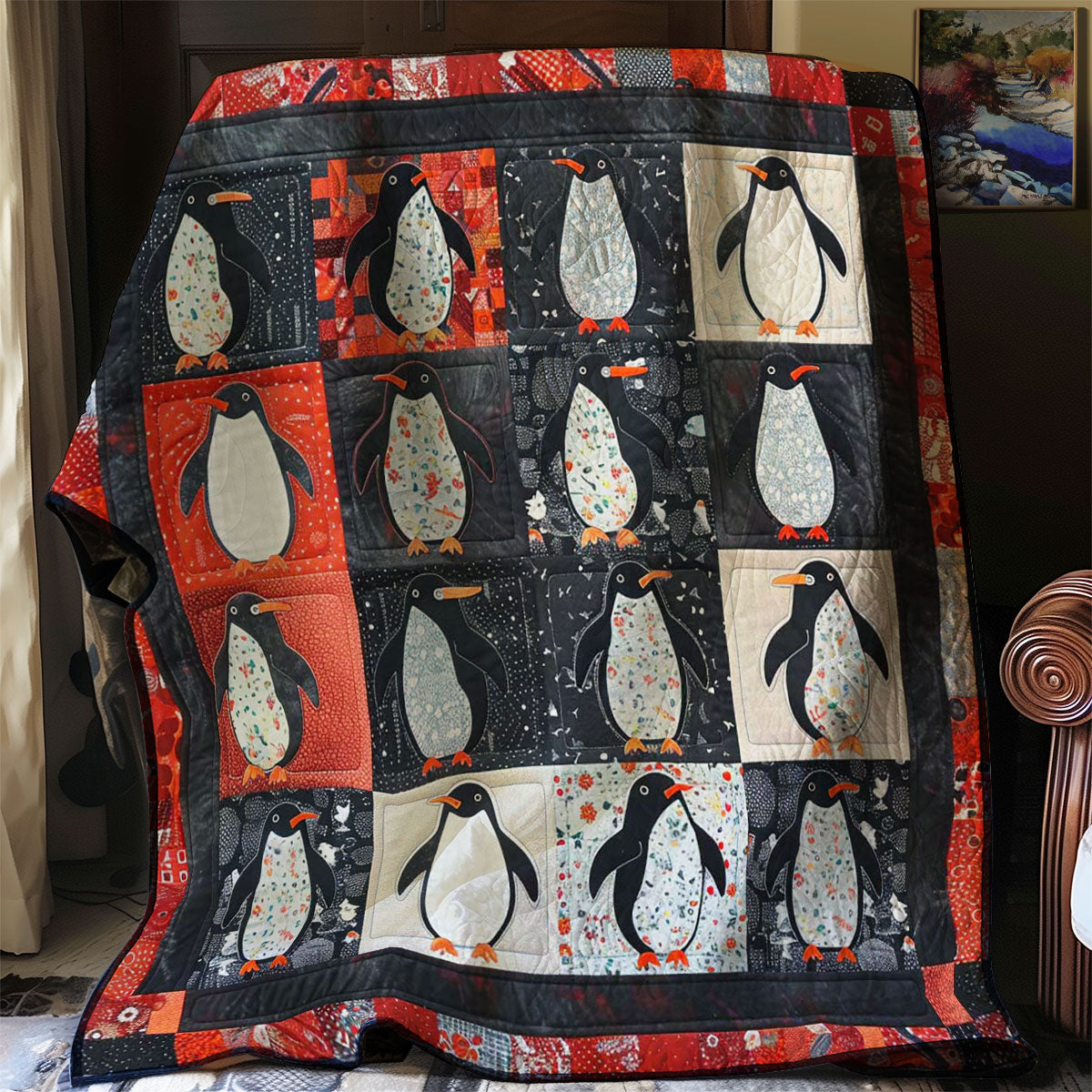 Penguin's Frozen Dance WN1608028CL Quilt