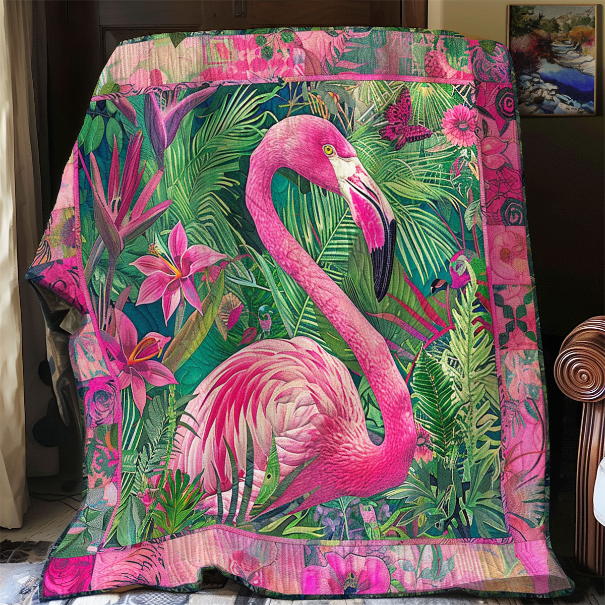 Pink Flamingo WM0808023CL Quilt