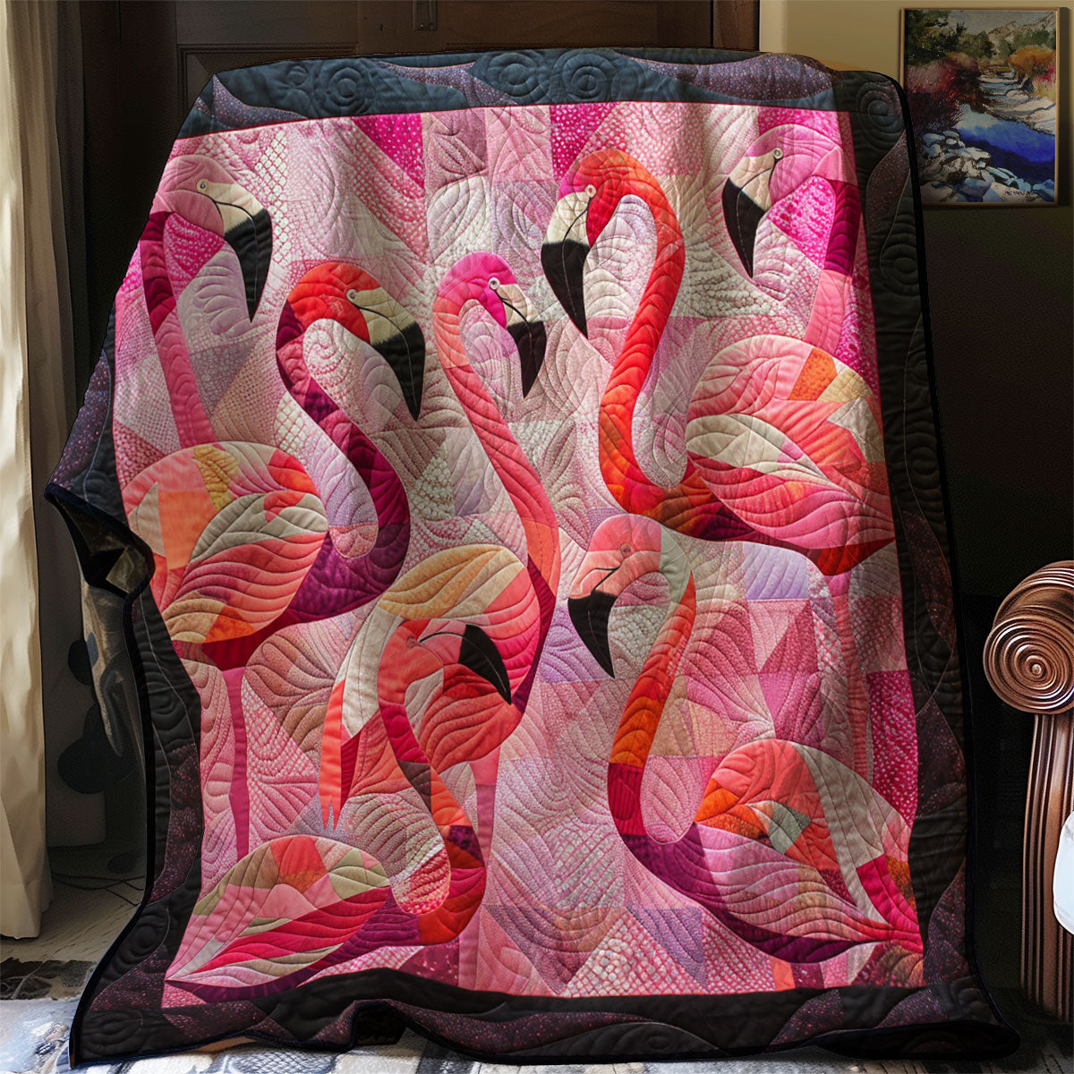 Pink Flamingo WM2008049CL Quilt