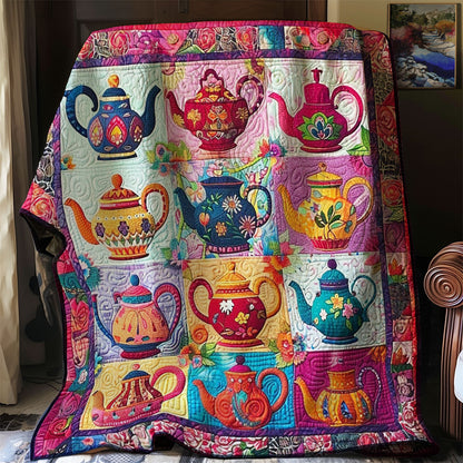 Pink Teapots WM2108012CL Quilt
