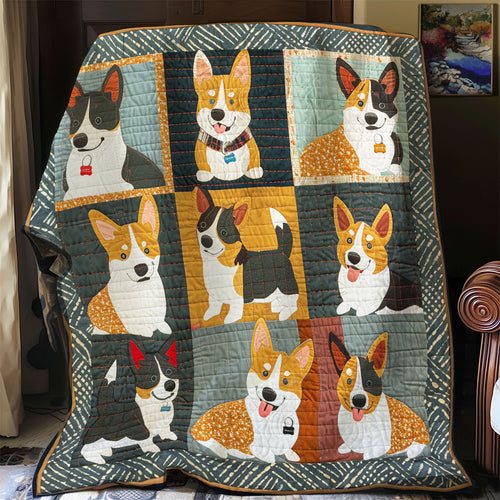 Playful Corgi SR0908024CL Quilt