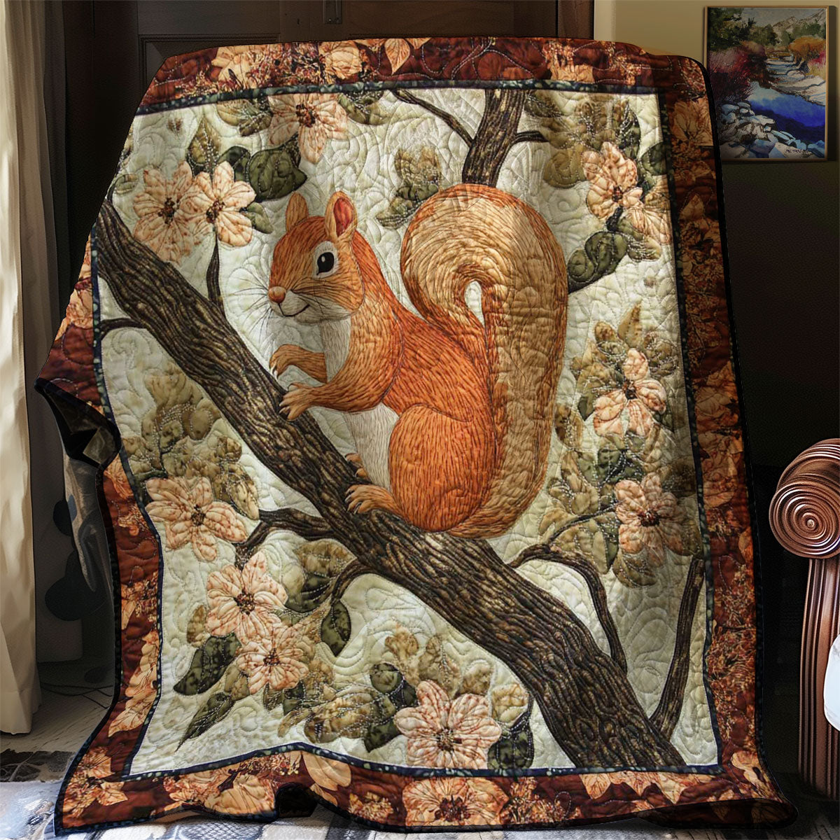 Playful Squirrel WN0708046CL Quilt