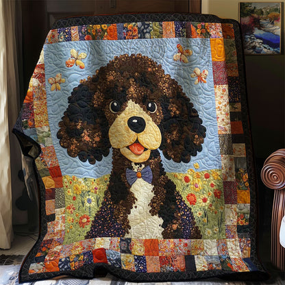 Poodle And Flowers WN0608036CL Quilt