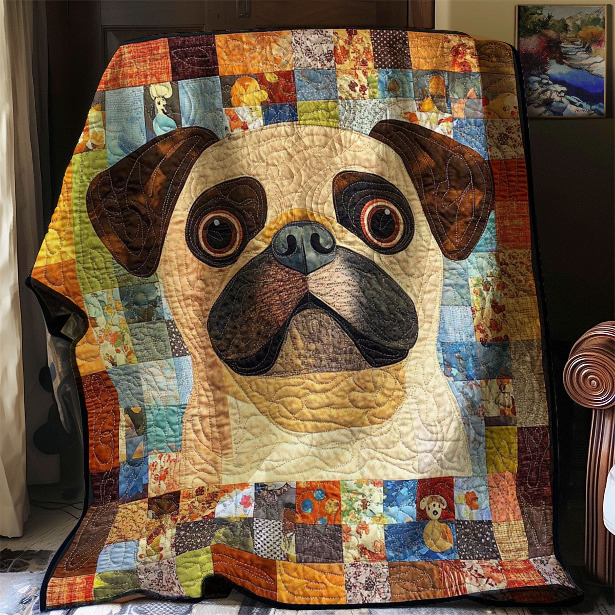 Pug Haven WN0608038CL Quilt