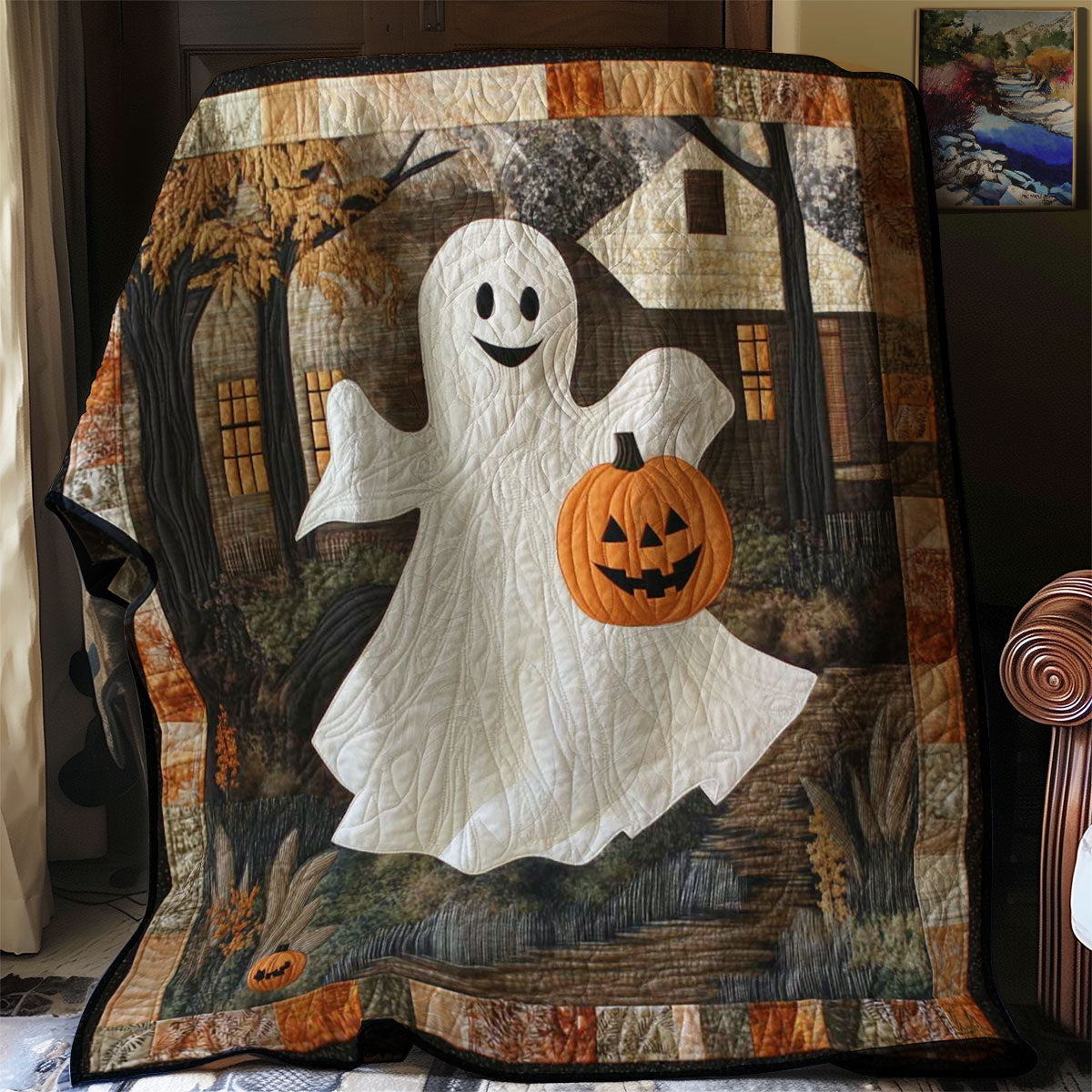 Pumpkin Ghost WN3107020CL Quilt