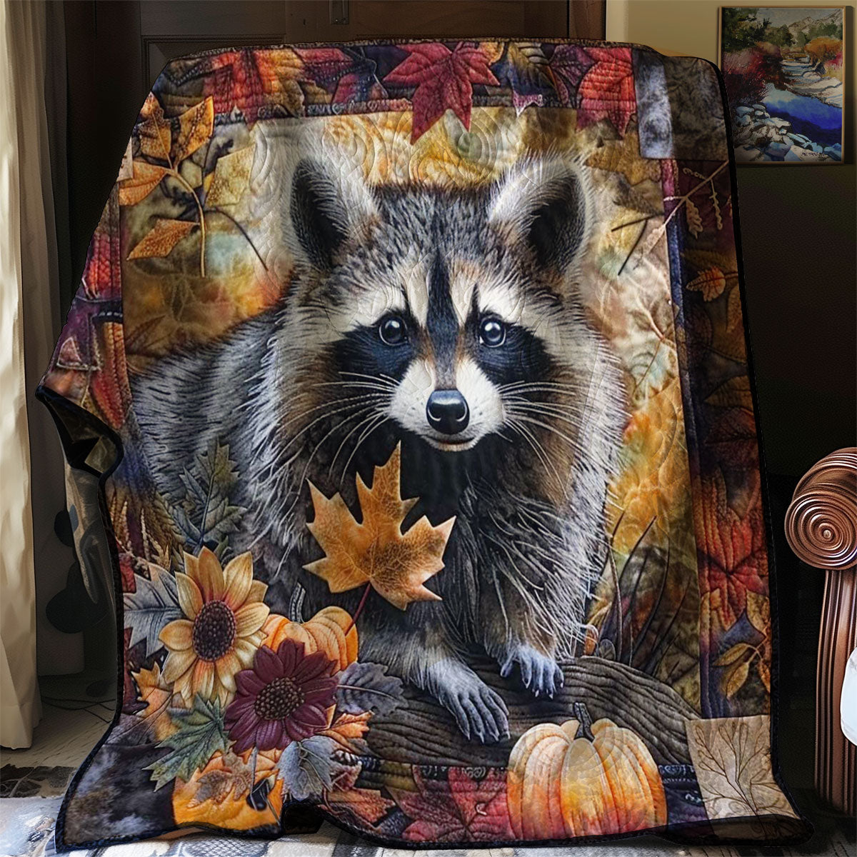 Pumpkin Raccoon WN1508054CL Quilt