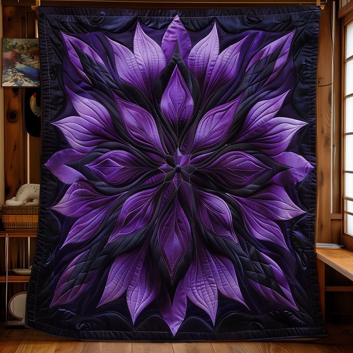 Purple Bloom Flower SR1608021CL Quilt