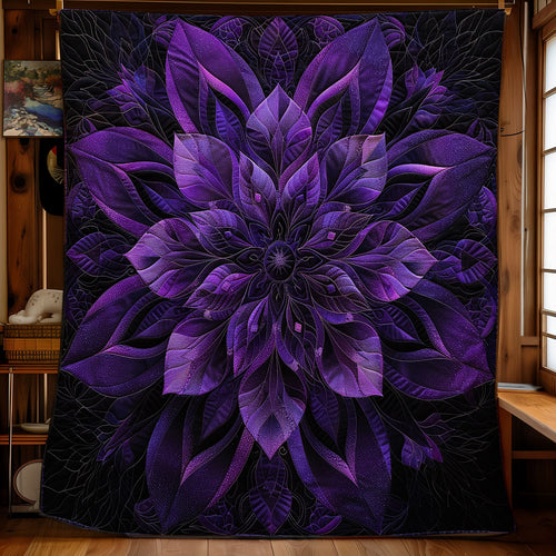 Purple Blooming Flower SR1608042CL Quilt