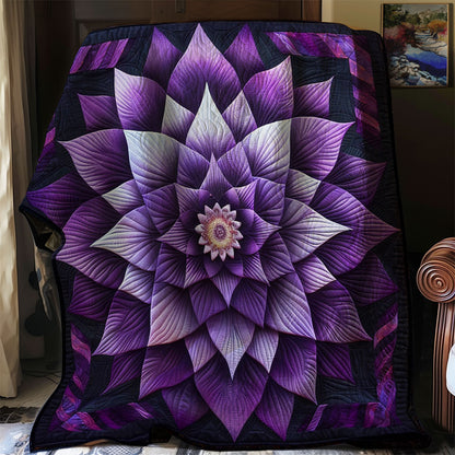 Purple Blooming Flowers Sign WM1508033CL Quilt