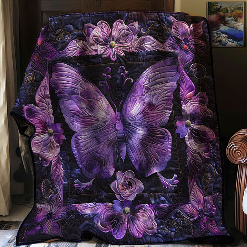 Purple Butterfly WM2008057CL Quilt