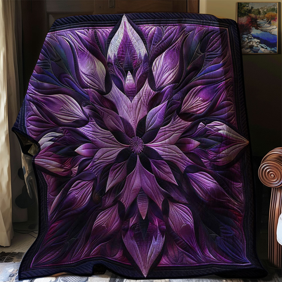 Purple Delight Flower WN1508095CL Quilt