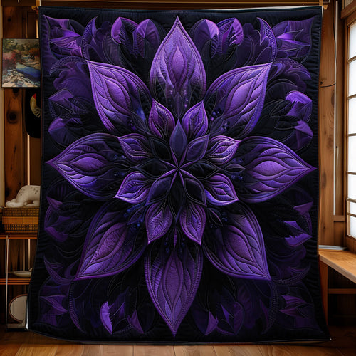 Purple Elegance Flower SR1608027CL Quilt