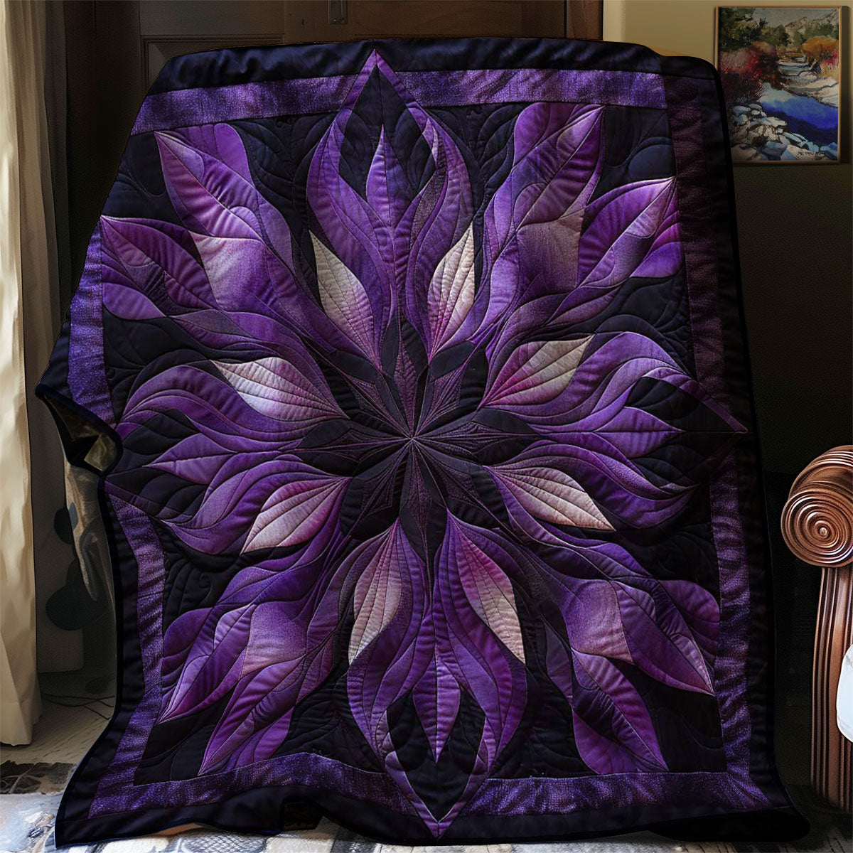 Purple Enchantment Flower WN1508093CL Quilt