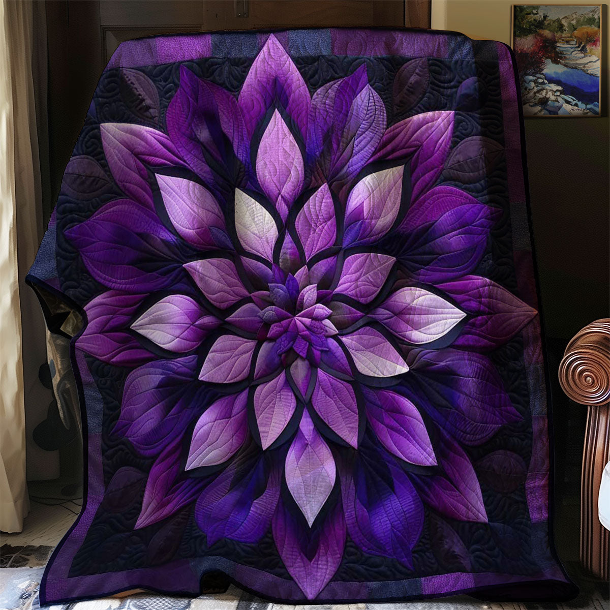 Purple Flower Dream WN1908049CL Quilt
