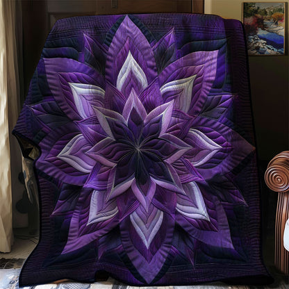 Purple Flower Whisper WN1908055CL Quilt