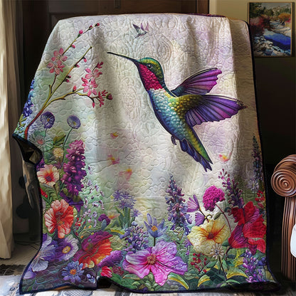Purple Hummingbird Garden WM1608017CL Quilt