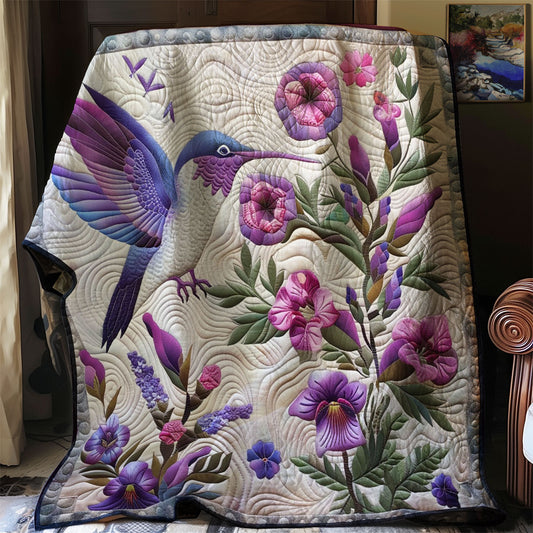 Purple Hummingbird WM0909013CL Quilt